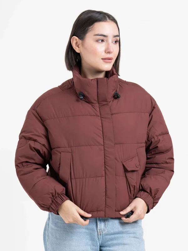 Maroon Bomber Jacket for Women | Stylish Winter Essential